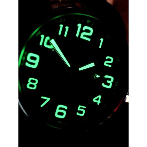 Timex Men's Watch Expedition Quartz Black Dial Date Silver Expansion Band 40mm - Picture 7 of 14